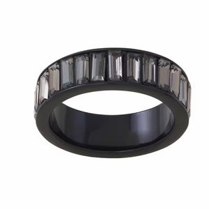 Black Baguette Ring Size 8